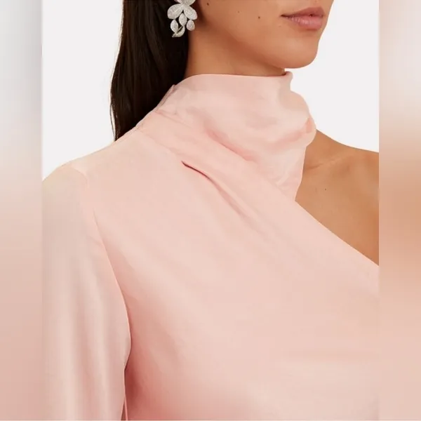 Significant Other Rhiannon One-Shoulder Sleeve High Neck Pink Maxi Gown 8‎ NWT - Image 5