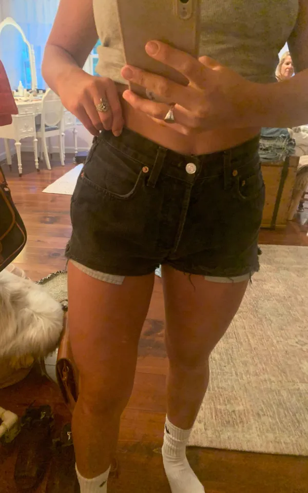 Black Vintage Levi’s Denim Shorts - Image 7
