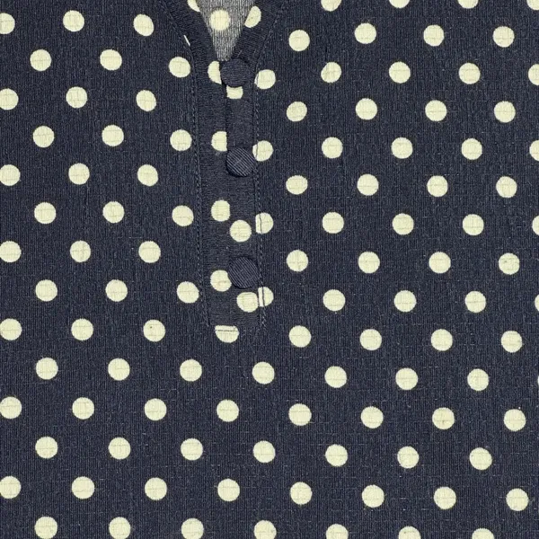 Adrianna Papell Womens Navy Blue White Polka‎ Dot V-Neck Sleeveless Blouse Small - Image 6