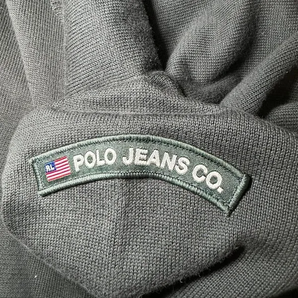 Polo Jeans Co Ralph Lauren V-Neck Sweater Dark Green XL‎ Classic Casual Office - Image 3