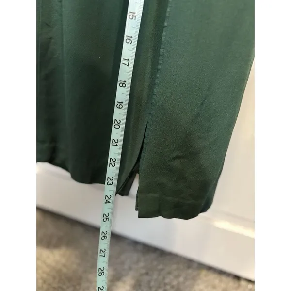 Loralie Maxi Formal Dress Sleeveless Green Strap V Neck Lined Size 6 Back‎ Zip - Image 8
