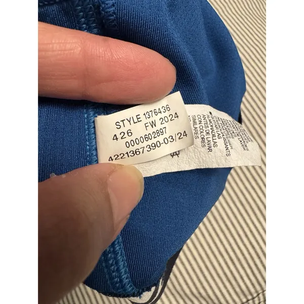 Under Armour Crossback Sports Bra Blue Print Logo Band Small Style 1376436 - Image 6