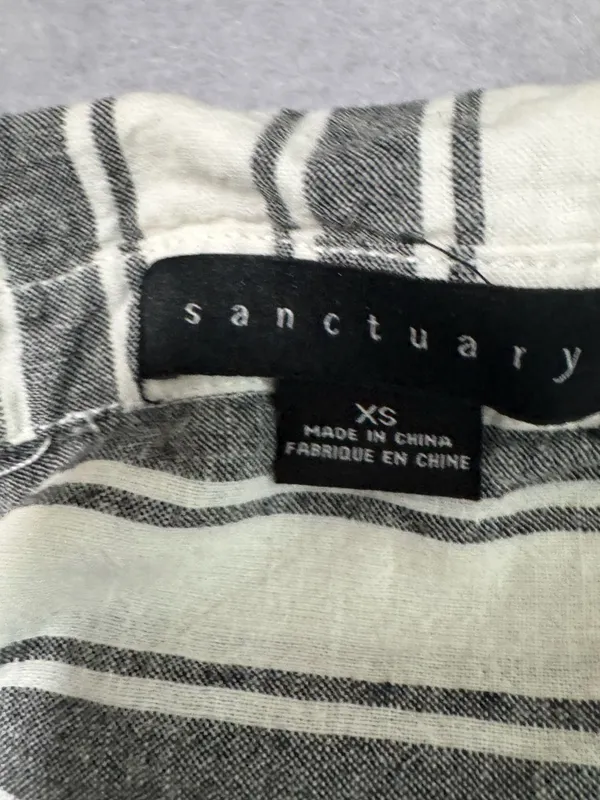 Sanctuary Women's Striped Button-Up Shirt, Size XS, Linen Cotton blend - Image 3