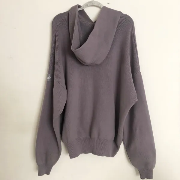 Alo Yoga Scholar Hooded Sweater Fog L - Image 4