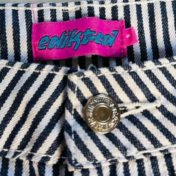 Edikted Black and White Stripe Out Cargo Pants - Image 4