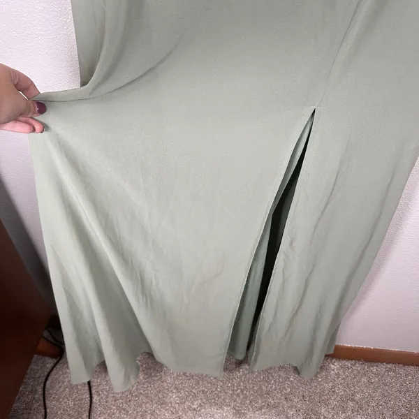 NEW Lulus Remarkable Arrival Sleeveless Maxi Dress Size XL Sage Brush Bridesmaid - Image 3