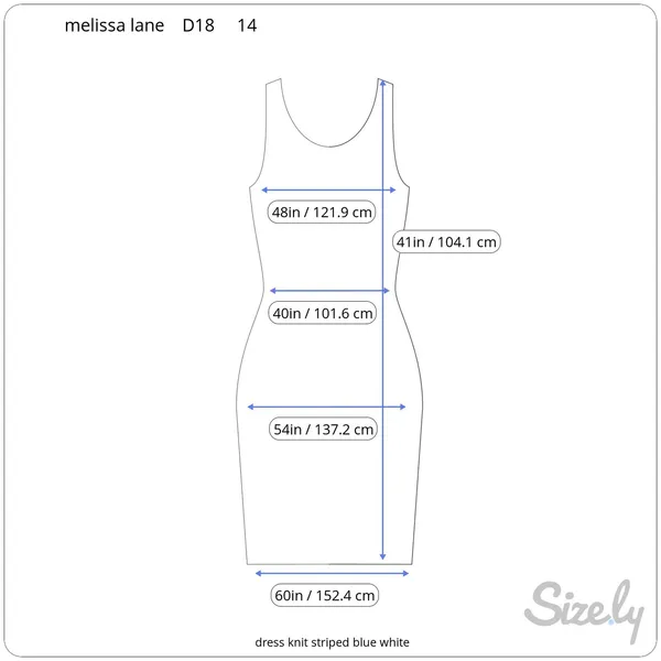 dress knit striped blue white - Image 2