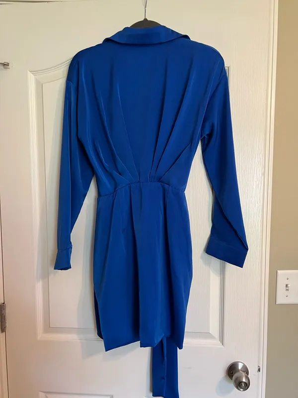 DO+BE Dress Blue Button Down Long Sleeve - Image 2