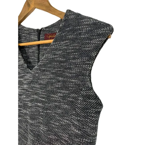Hal Rubenstein Black‎ White Tweed Cap Sleeve Shirt Dress Size Small - Image 2