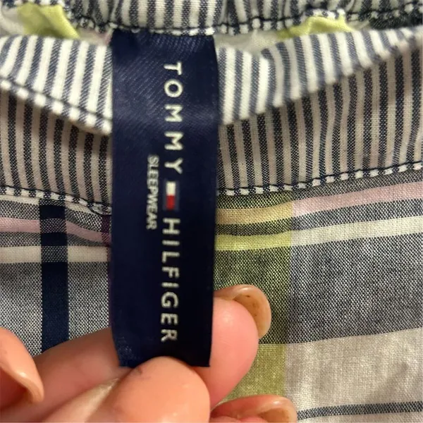 Tommy Hilfiger Womens Plaid‎ Pajama Pants Multicolor Pink Yellow Size L - Image 7