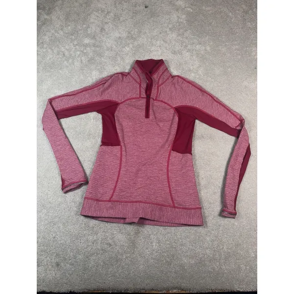 Lululemon 1/4 Zip Top Womans Size 6 Bumble Berry Run for Gold Pullover Yoga - Image 5