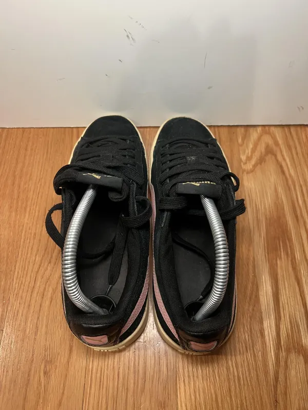 Puma Suede Shoes Womens Size 7.5 Black Pink Low Top Casual Sneakers 369725-11 - Image 7
