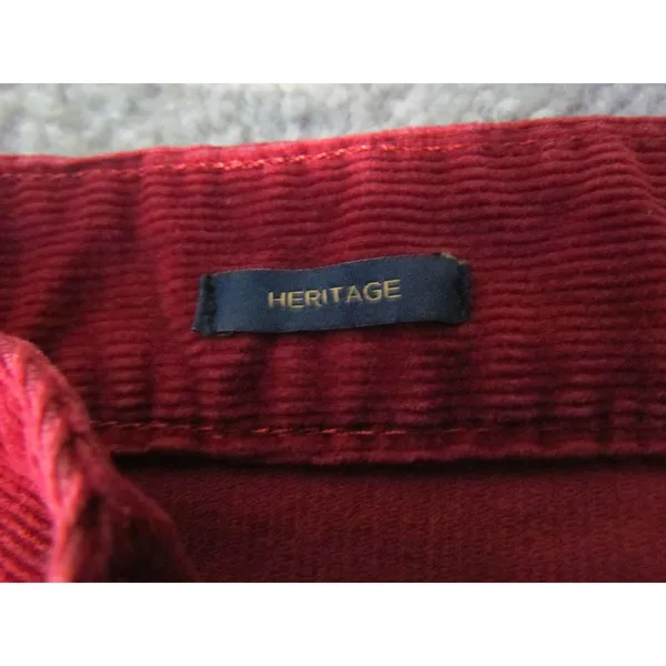 Talbots‎ Heritage Corduroy Pants 12P Red Straight Leg Classic Preppy Holiday - Image 4