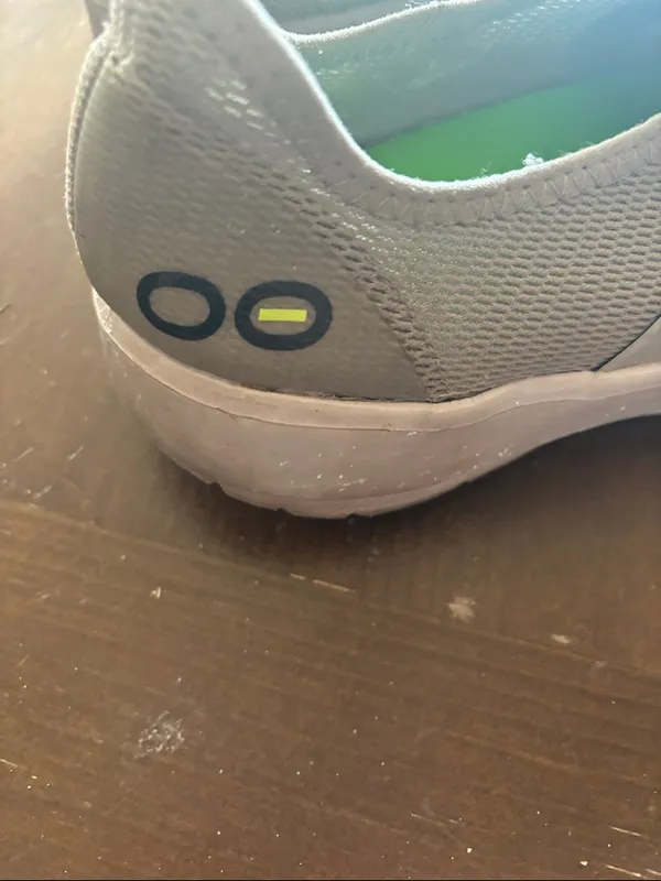 OOFOS Women's oomg eezz recovery slide ons in Gray with Lime Accents - Image 2
