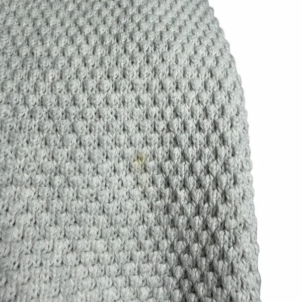 Free People FP Beach Hailee Sweater XS Gray Waffle Knit Henley Oversized Cotton - Image 8