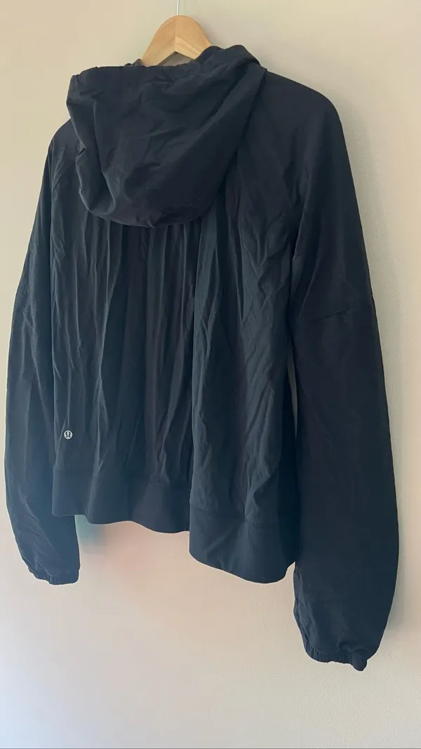 Lululemon Black Street To Studio Oversized Gathered Jacket Sz 12 - Image 7