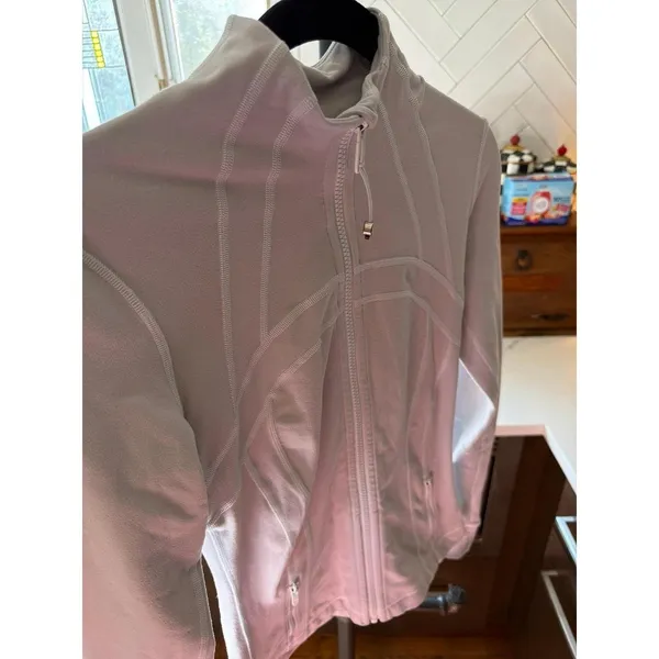 Lululemon Define Jacket featuring a full zipper and a high neck white 4 - Image 2