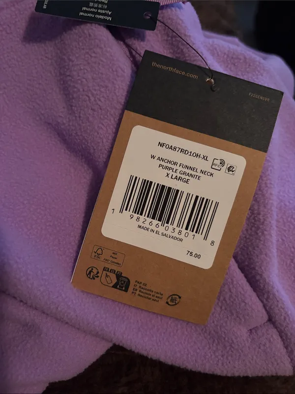 The North Face‎ w anchor funnel neck fleece jacket - Image 3