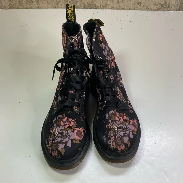Dr. Martens Floral Canvas‎ Beckett Lace Up Boots Size 6 - Image 2