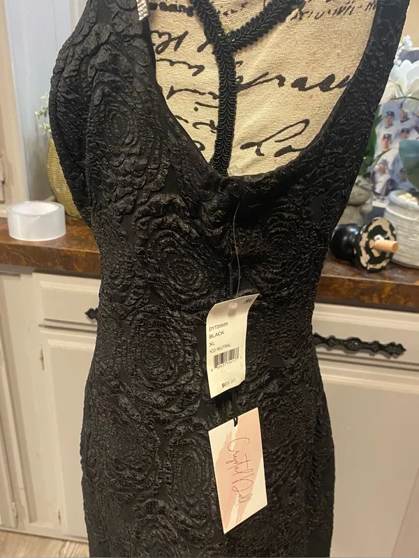 NWT Crystal Doll Junior’s Jacquard Rhinestone Bow A-Line Mini Dress - Image 7