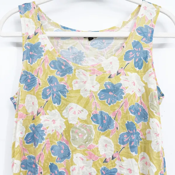 Shana Womens Floral Adjustable Ruched Balloon Hem Boho Lagenlook Dress Size XS - Image 2