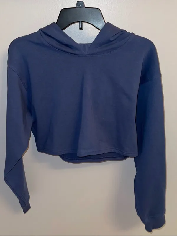 lululemon athletica all yours Cropped Hoodie in Slate Blue - Image 3