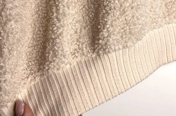 Porridge Sherpa Balloon Sleeve Crewneck Sweater Sweatshirt - Image 9