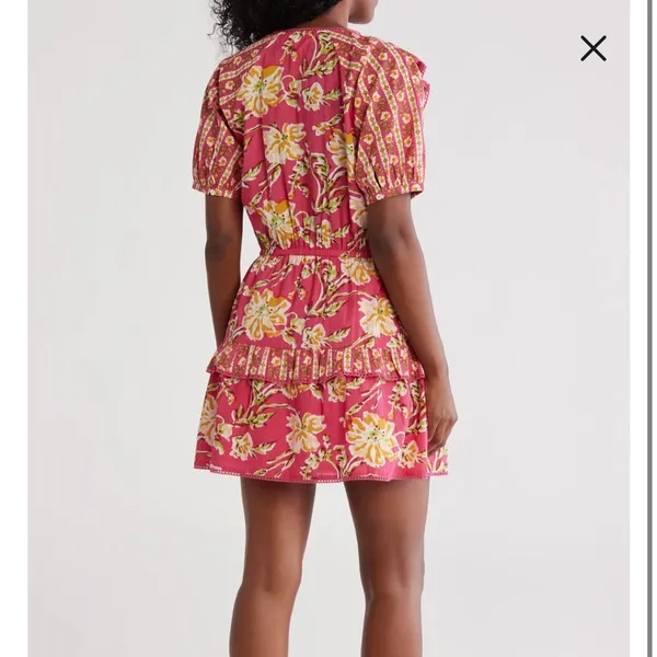 Maisie Mini dress in Pink and Yellow - Image 2