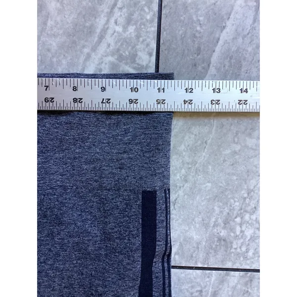 Assets by Spanx Red Hot Label Gray Heathered Seamless Side Stripe Leggings Small - Image 2