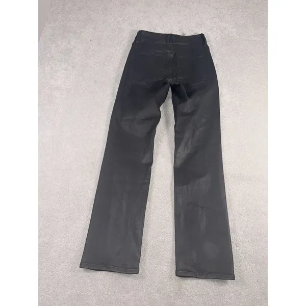 Good American Good Straight Coated jean in Black 0/25 - Image 5