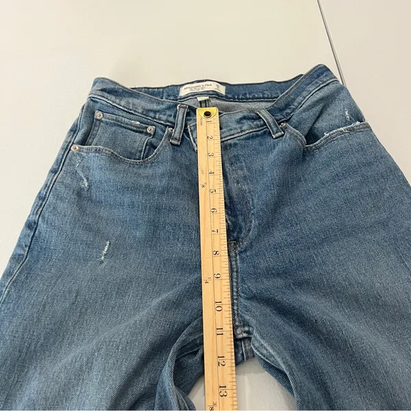 Abercrombie Curve‎ Love The 90s Straight Ultra High Rise Crisscross Waist Jean Size 2 - Image 13