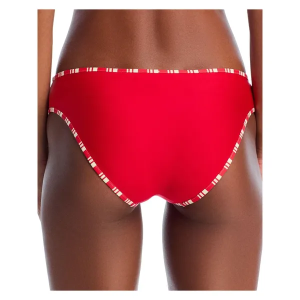 Aqua Hem Pull On Elastic Waistband Swim Bikini Bottoms Red See Measurements - Image 6