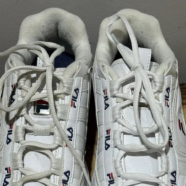 Fila Formation Shoes Size‎ 8D Casual Sneakers White Leather Low 5CM00514-125 - Image 5