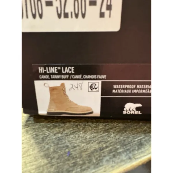 SOREL Boots Waterproof women's Hi-line Lace boot - Tawney B SIZE 5 Combat - Image 9