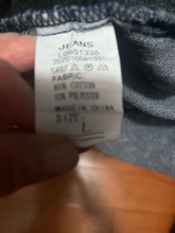Cool Girl Distressed Denim Jacket Blue Size L - Image 3