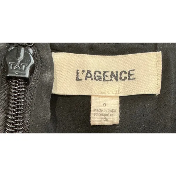 L'AGENCE Beaded Mini Dress Black Scoop Neck Sleeveless Cocktail Size XS‎ / 0 - Image 10