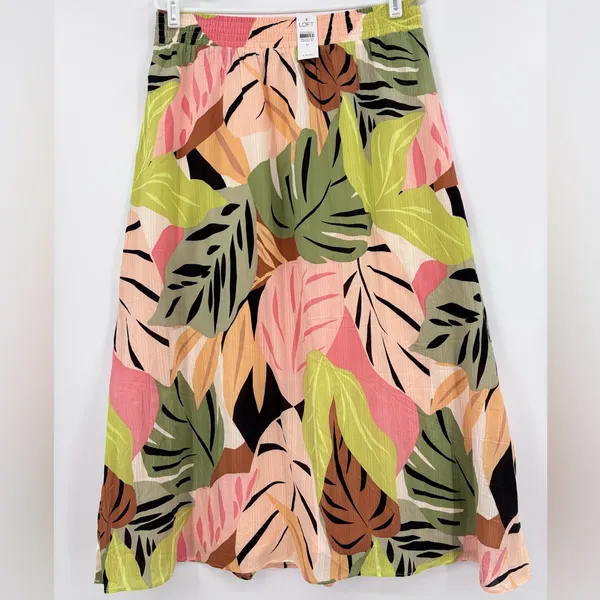 LOFT Leaf Print Maxi Skirt - Image 4