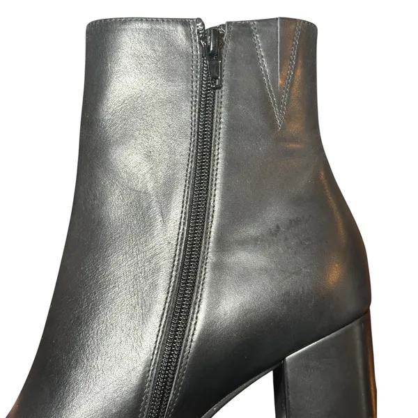 Jeffrey Campbell‎ Womens Black Leather Platform Square Toe Ankle Boots Size 9.5 - Image 12
