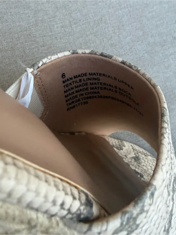 Target A New Day Woven Espadrille Wedge Slide Snake Print White size 6 NEW - Image 8