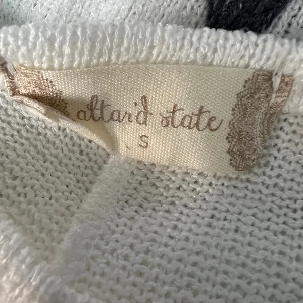 Altar'd State Star Print Knit Sweater Womens Small Stretch Oversized Patriotic - Image 3