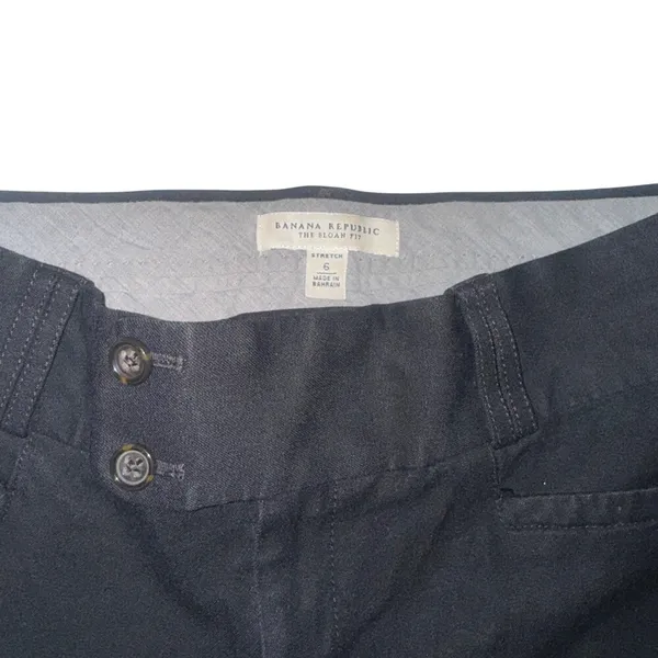 Banana Republic The Sloan Fit Black Slim Leg Stretch Dress Pants Womens Size‎ 6 - Image 2