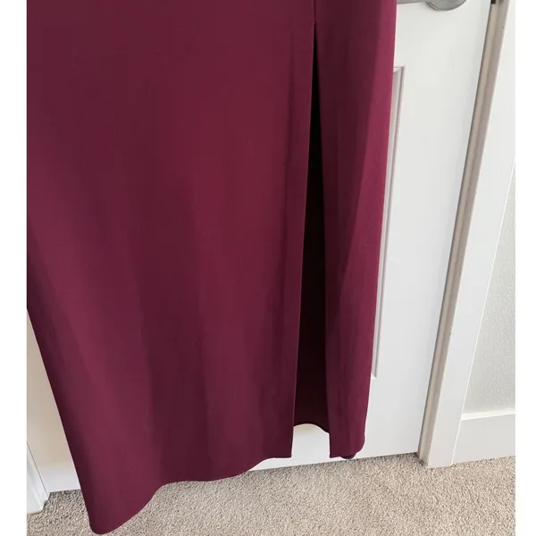 Sachin & Babi Brittany Stretch Crepe Cold-Shoulder Gown Size‎ 6 Deep Wine NWT - Image 7