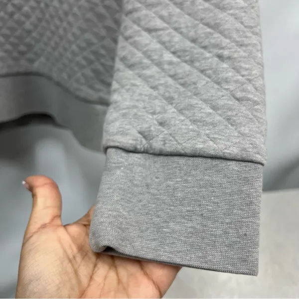 Patagonia Quilted Gray sweatshirt organic cotton snap pullover Sweater - Image 7