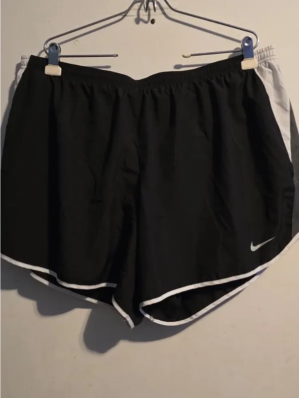 Nike Black Athletic Shorts with White Trim - Image 9