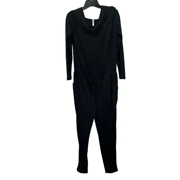 Fabletics‎ "Tess" Black Off The Shoulder Lounge Causal Jumpsuit Sz XS - Image 2