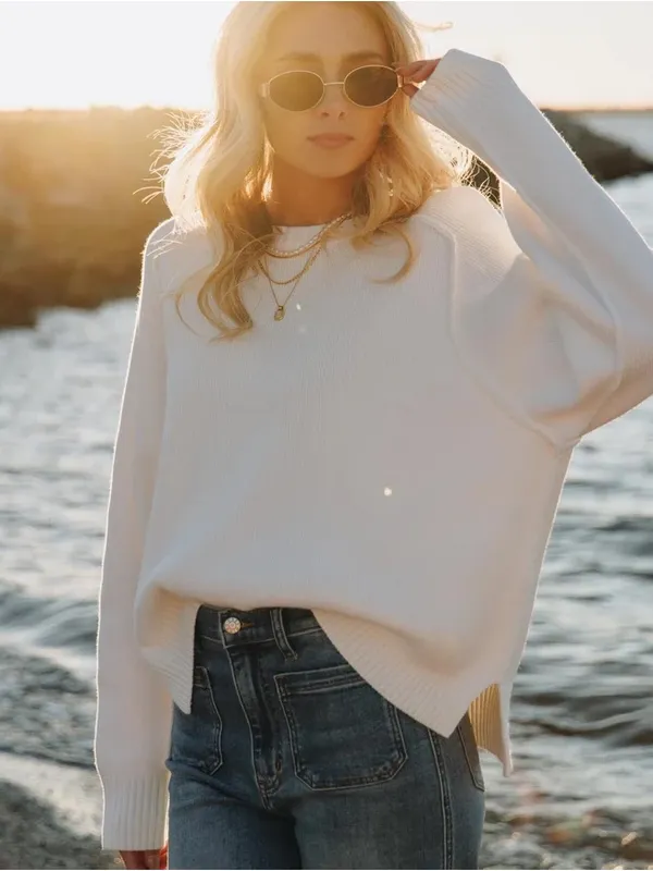 Free People Spring Street Pullover in Optic White large - Image 3