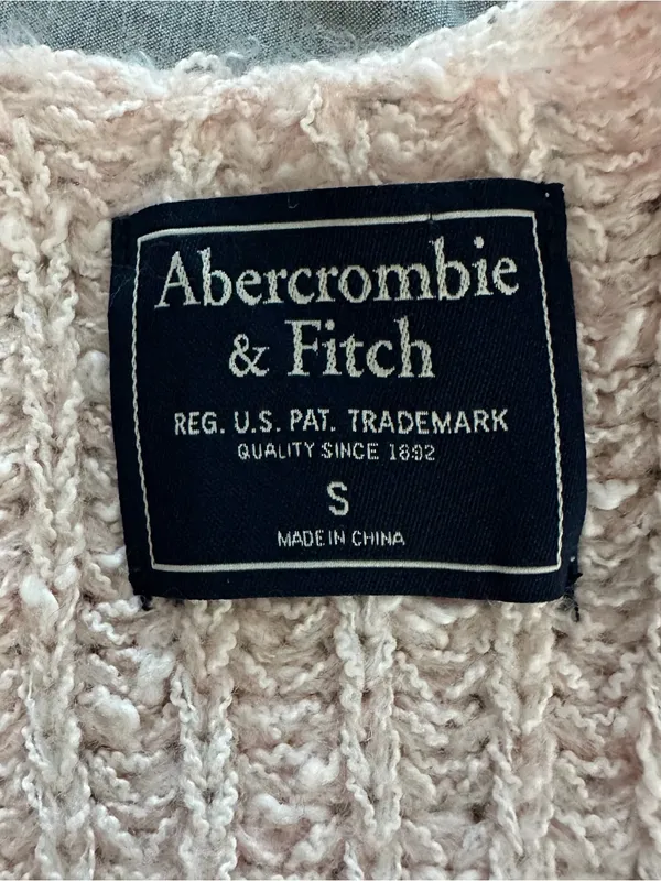 Abercrombie Women’s Small Blush Pink Cable Knit Open Front Cardigan - Image 4