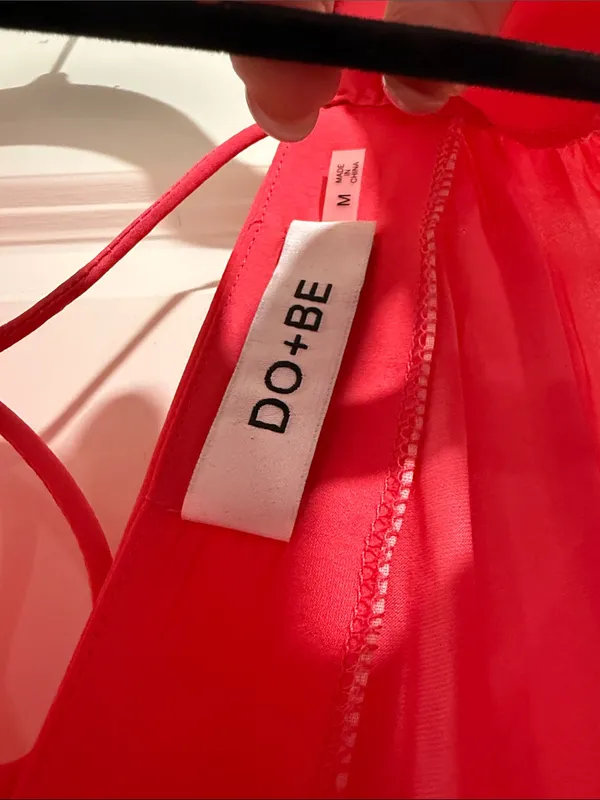 NWOT DO+BE Hot Pink Asymmetric V-Neck Tie-Back Camisole - Image 2