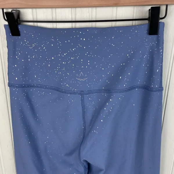 Beyond Yoga Alloy Ombre High Waisted Midi Legging Size Large Serene Blue Sparkle - Image 7
