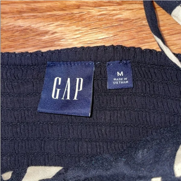 Gap black and cream midi dress - Image 2